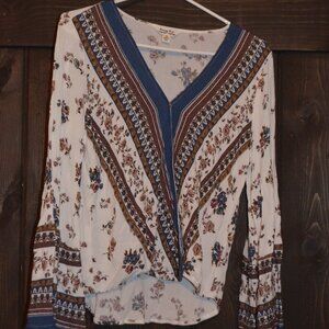 New Krazy Kat Womens XS L/S Top Bohemian
